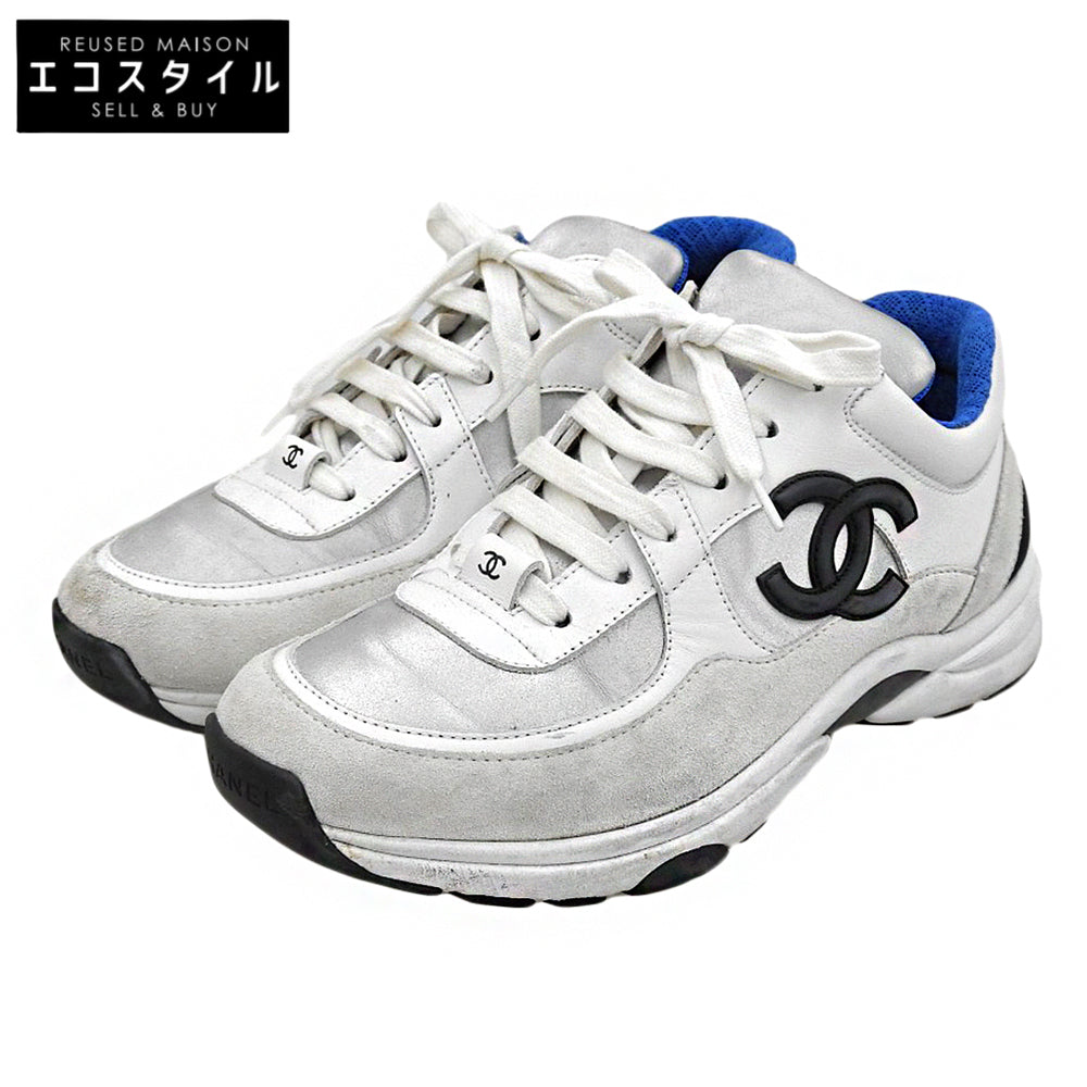CHANEL シャネル ココマーク トレーナーズ スニーカー シューズ レディース ホワイト 37 G33743 シューズ
