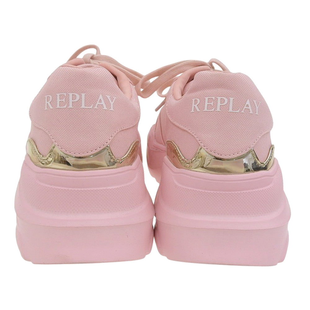 Replay リプレイ 美品 ボリュームソール Vanessa Up スニーカー シューズ レディース ピンク 39 RS7Z0001T シューズ