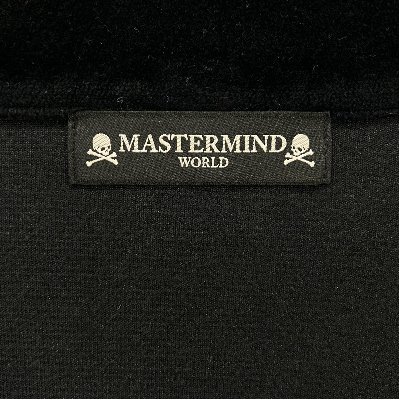 mastermind マスターマインド 22SS　MW22S09-BL048-006 ブラック ベロア フーディー パーカー トップス
