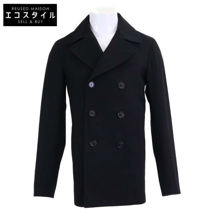 Dior HOMME ディオールオム 美品 国内正規 333C464J2001 クリス期 ウール 刻印入りボタン ピーコート コート