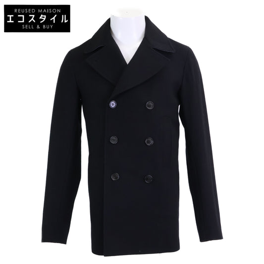 Dior HOMME ディオールオム 美品 国内正規 333C464J2001 クリス期 ウール 刻印入りボタン ピーコート コート