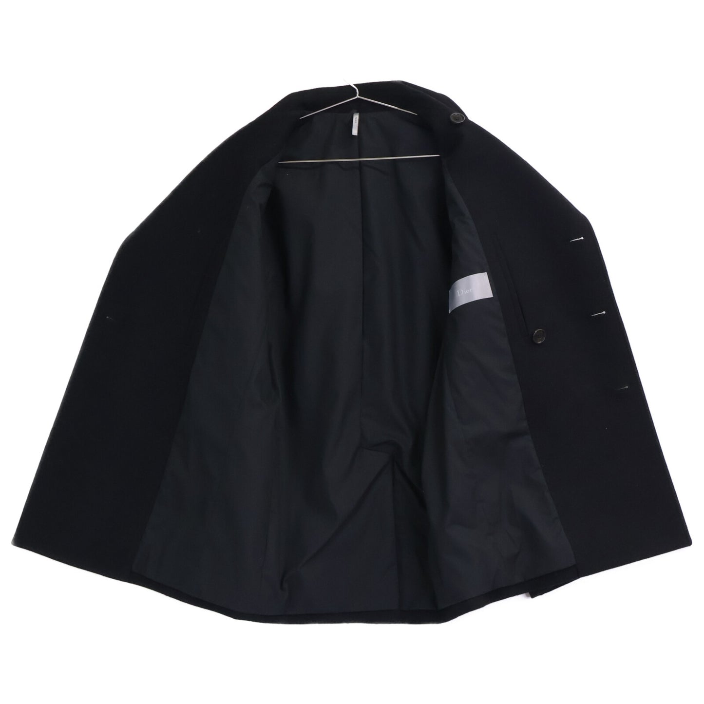Dior HOMME ディオールオム 美品 国内正規 333C464J2001 クリス期 ウール 刻印入りボタン ピーコート コート