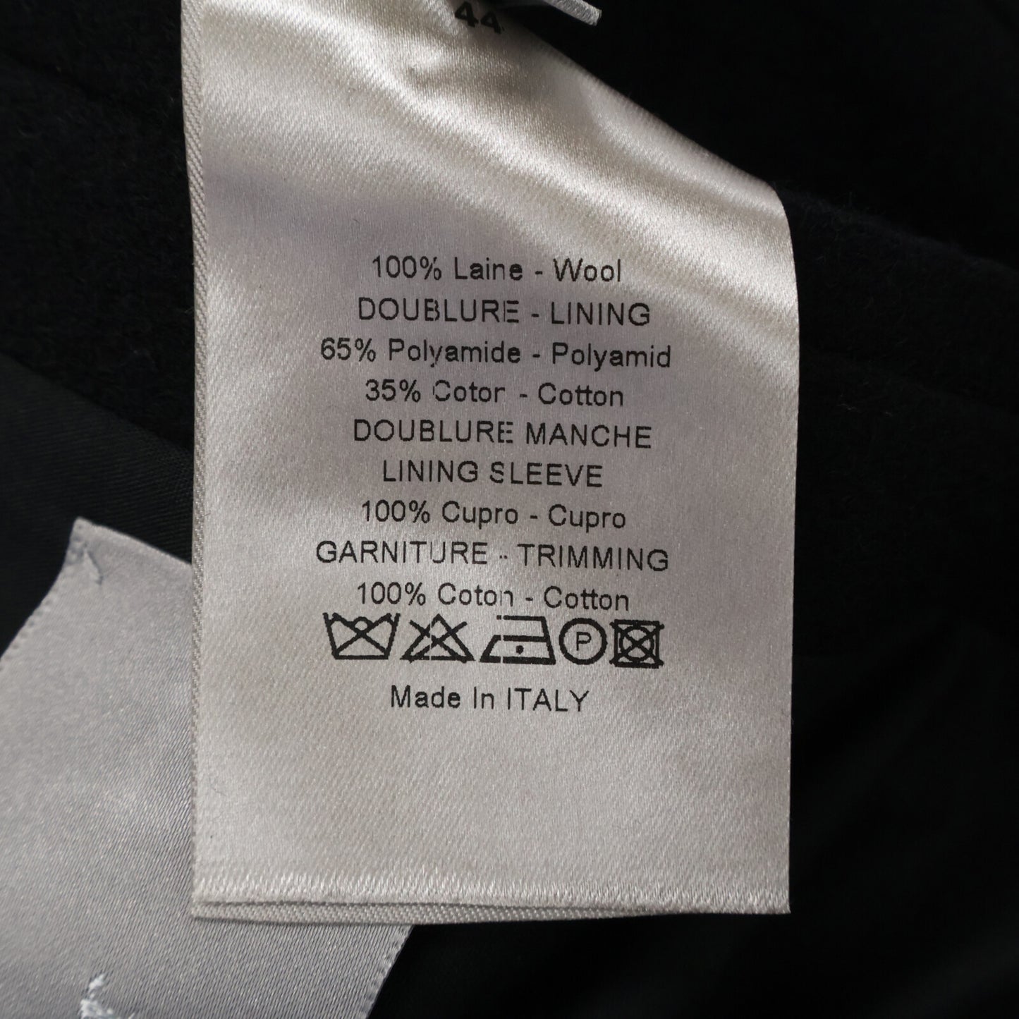 Dior HOMME ディオールオム 美品 国内正規 333C464J2001 クリス期 ウール 刻印入りボタン ピーコート コート