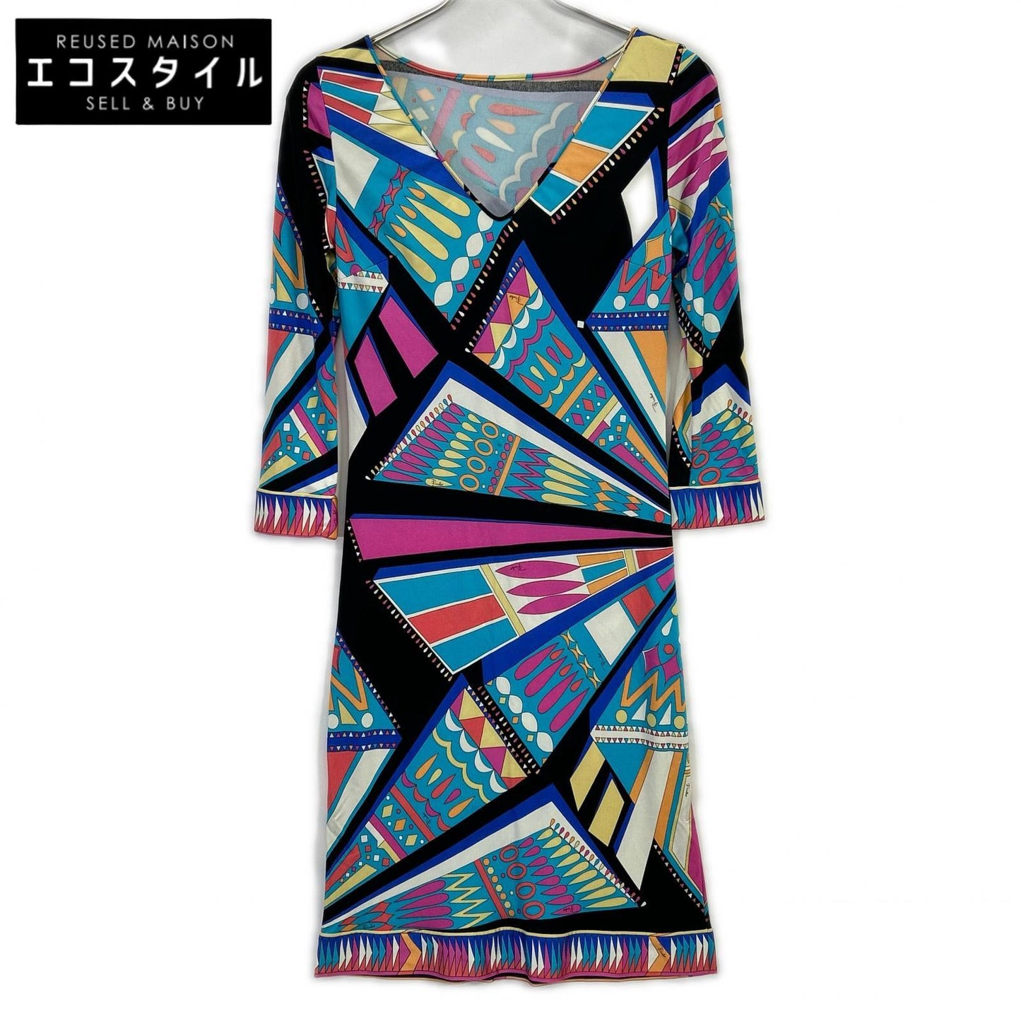 EMILIO PUCCI エミリオプッチ マルチカラー 幾何学模様 ワンピース ワンピース