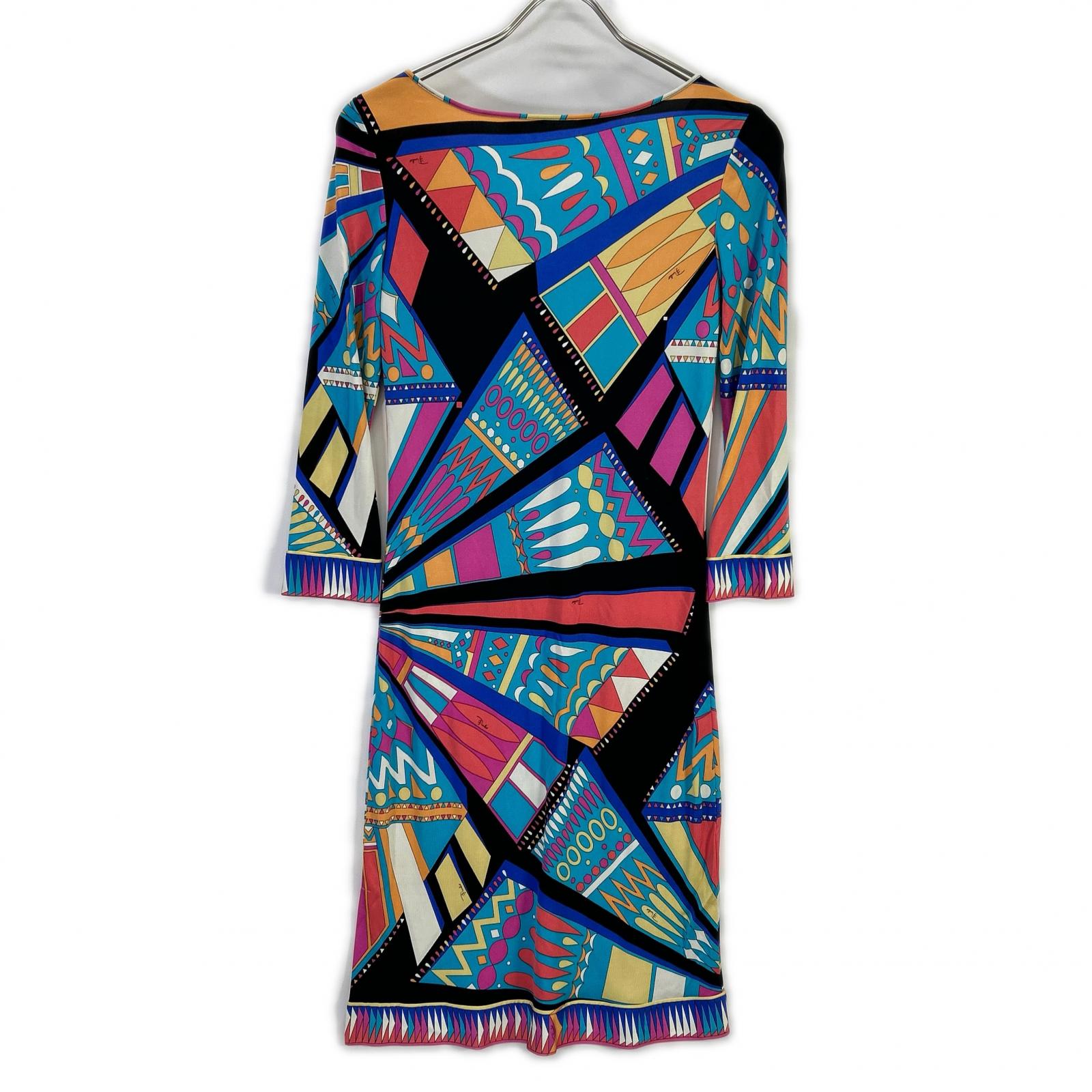 EMILIO PUCCI エミリオプッチ マルチカラー 幾何学模様 ワンピース ワンピース