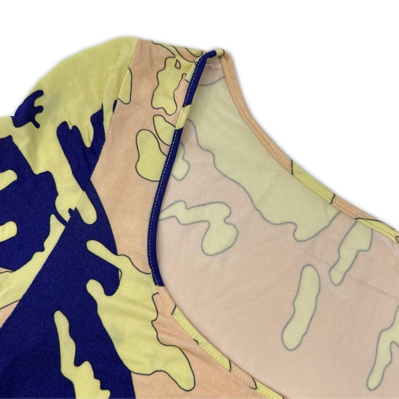 EMILIO PUCCI エミリオプッチ イエロー系 幾何学模様 ワンピース ワンピース