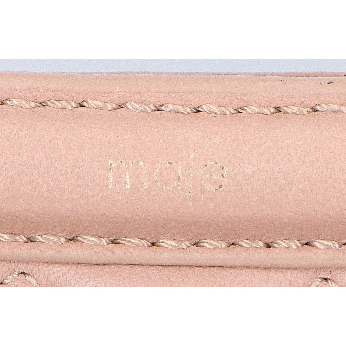 maje マージュ E17MPADDED NUDE フリンジ キルティングレザー 2WAY ハンドバッグ