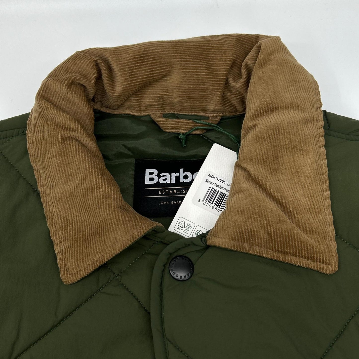 Barbour バブアー MQU1866 オリーブ MODIFIED SHORT LIDDESDALE QUILTED JACKET ジャケット