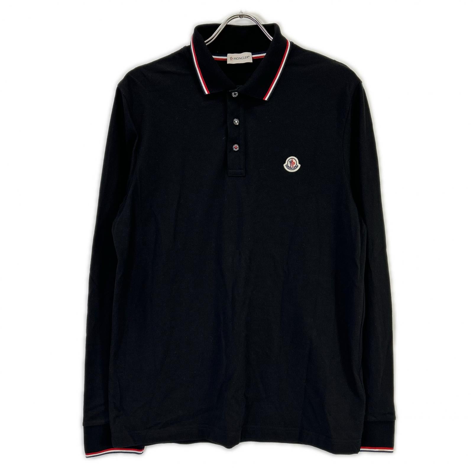MONCLER モンクレール 21年ブラック MAGLIA POLO MANICA LUNGA ポロシャツ トップス