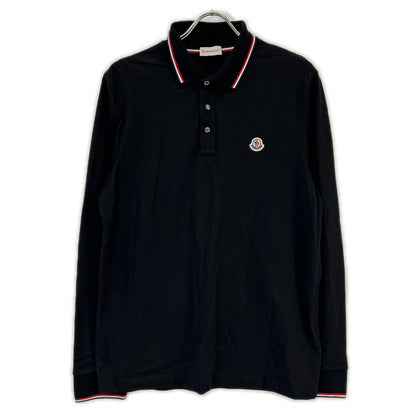 MONCLER モンクレール 21年ブラック MAGLIA POLO MANICA LUNGA ポロシャツ トップス