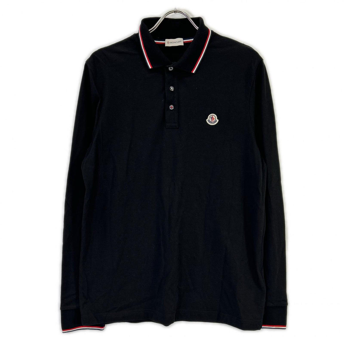 MONCLER モンクレール 21年ブラック MAGLIA POLO MANICA LUNGA ポロシャツ トップス