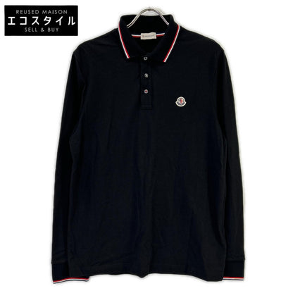 MONCLER モンクレール 21年ブラック MAGLIA POLO MANICA LUNGA ポロシャツ トップス