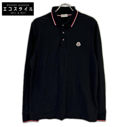 MONCLER モンクレール 21年ブラック MAGLIA POLO MANICA LUNGA ポロシャツ トップス