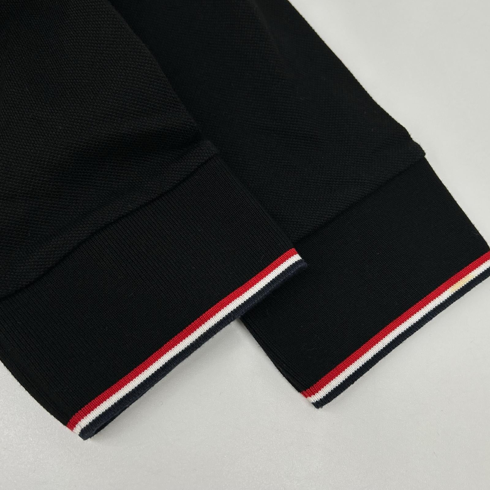 MONCLER モンクレール 21年ブラック MAGLIA POLO MANICA LUNGA ポロシャツ トップス