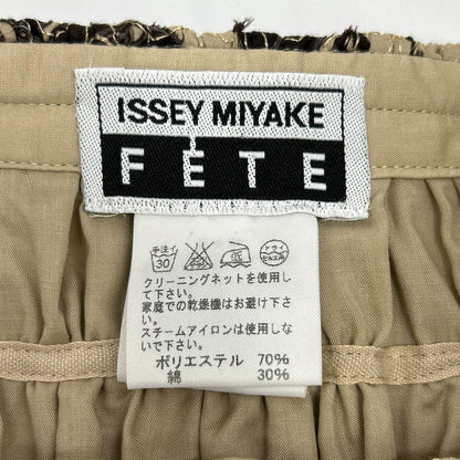 ISSEY MIYAKE FETE イッセイミヤケフェット IF64FG501 ベージュ フラワーモチーフ 刺繍 デザインスカート スカート