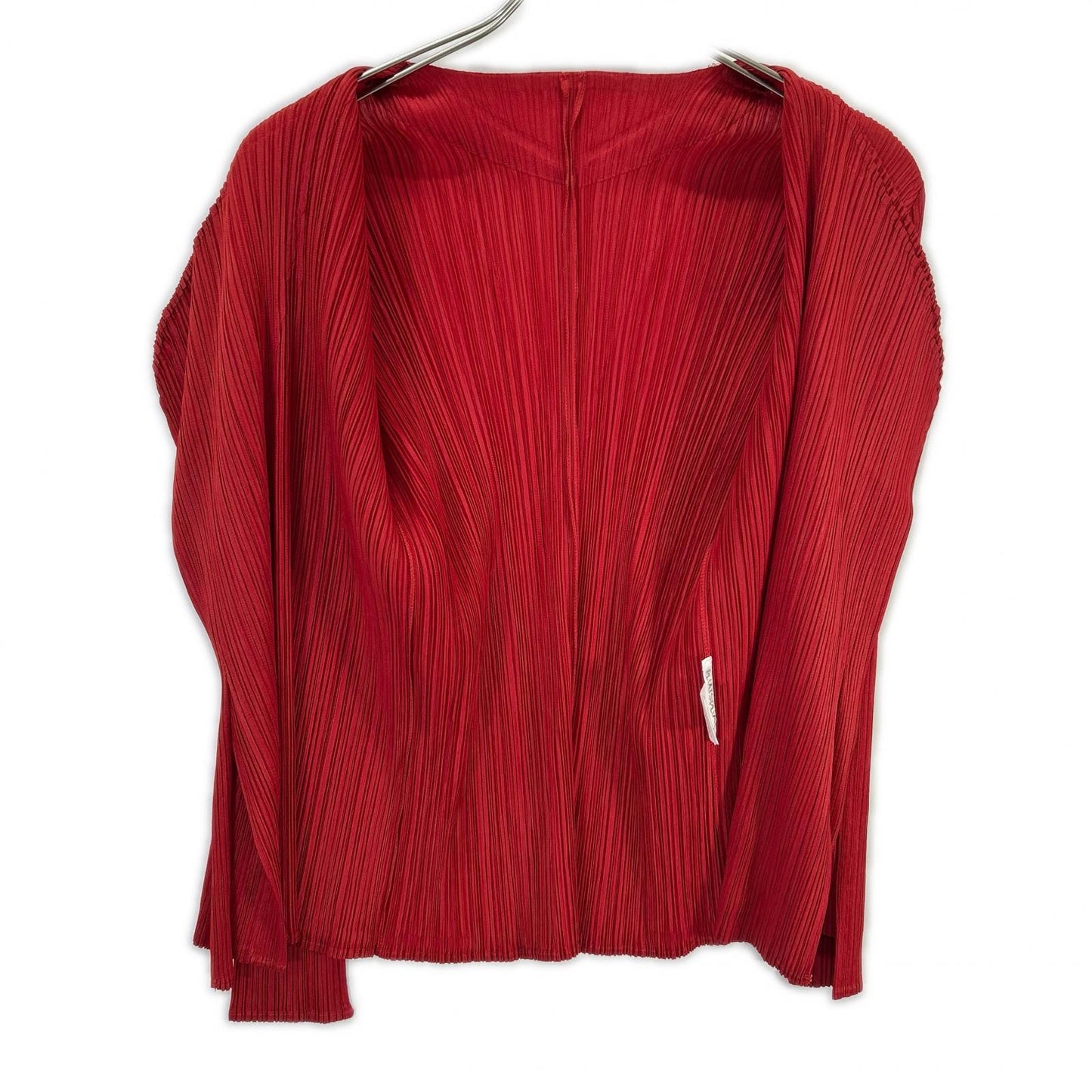 PLEATS PLEASE プリーツプリーズ PP02-J0184 レッド プリーツカーディガン トップス