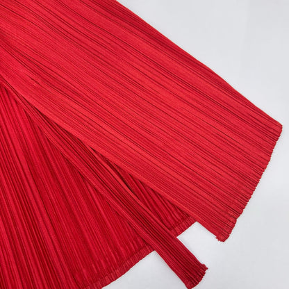 PLEATS PLEASE プリーツプリーズ PP02-J0184 レッド プリーツカーディガン トップス