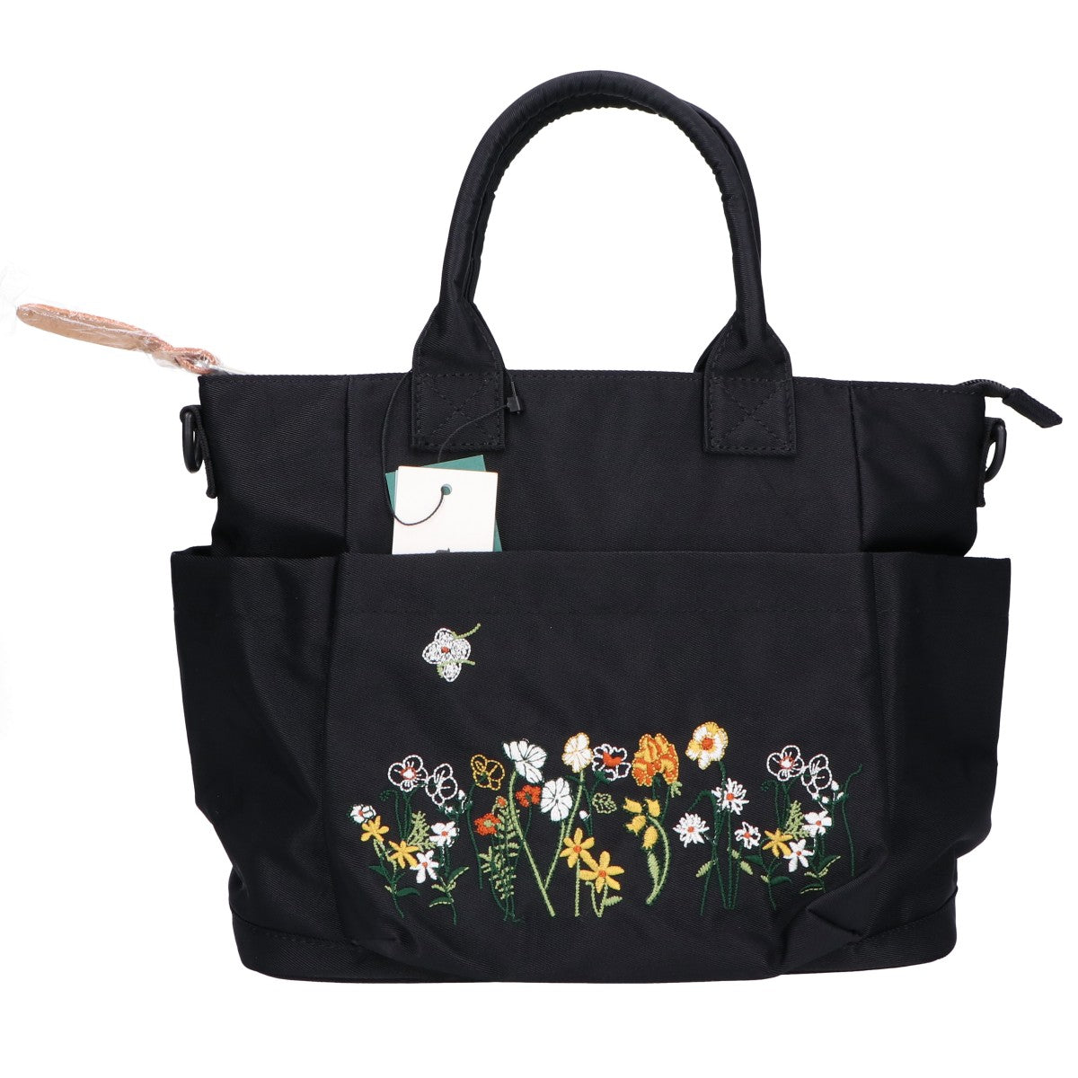 glanta グレンタ 【新品未使用】34010453 フローラルハーモニー刺繍スクエア 2WAY トートバッグ
