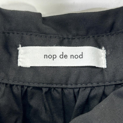nop de nod ノップドゥノッド 231-504-4165 ブラック 刺繍 長袖ワンピース ワンピース