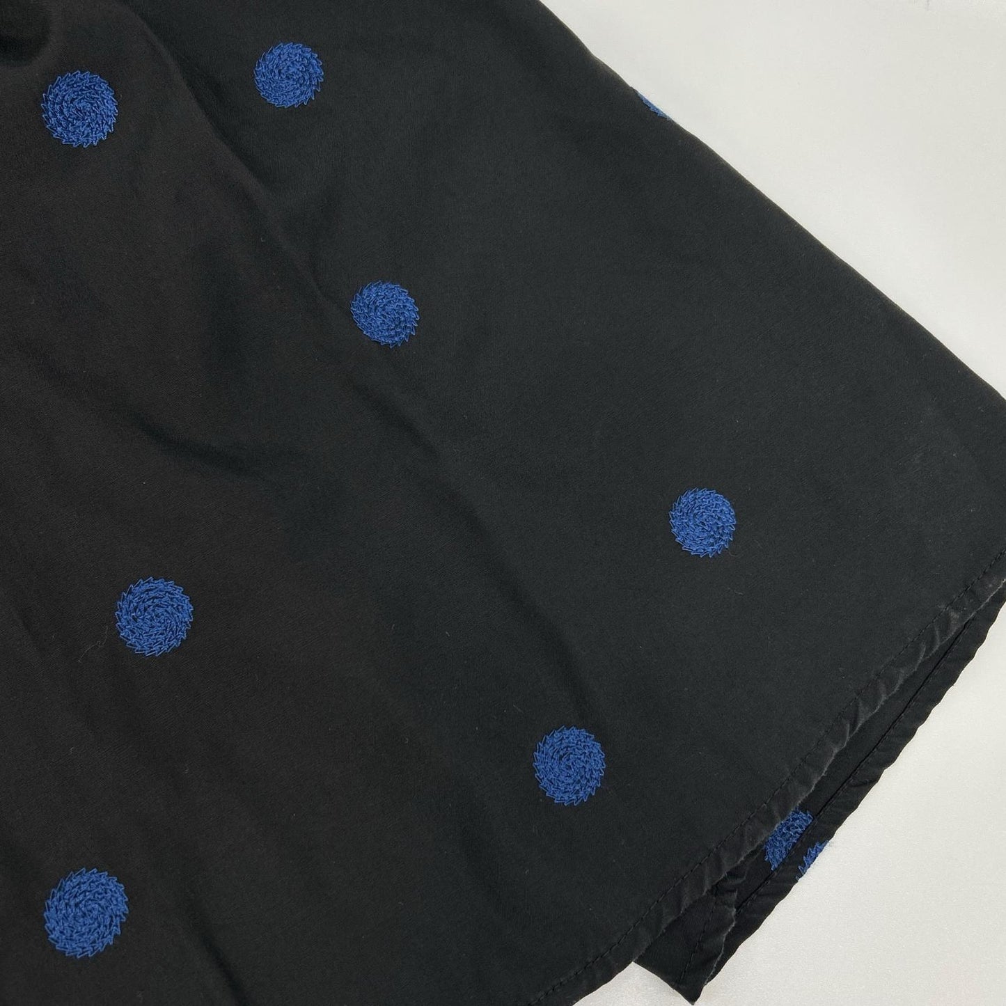 nop de nod ノップドゥノッド 225-504-4141 ブラック ブルー刺繍 長袖ワンピース ワンピース