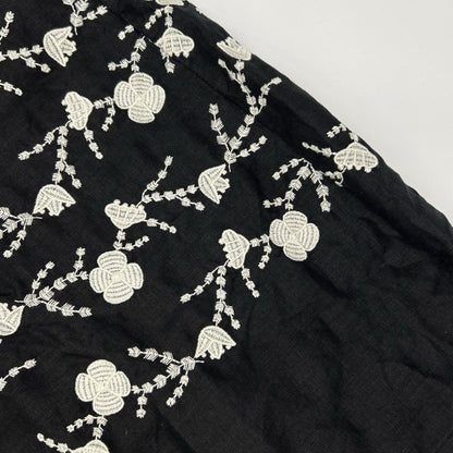 bulbul BK2002238 Black Linen Flour Embroidered Yoke SW Dress Dress