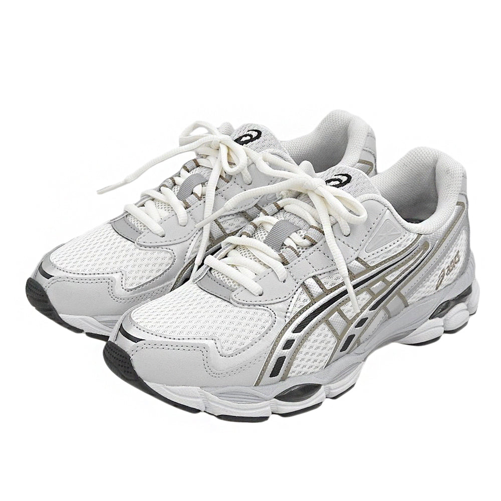 asics アシックス 美品 GEL-NYC 2055 スニーカー シューズ メンズ クリーム/シルバー 25cm 1203A542-100 シューズ