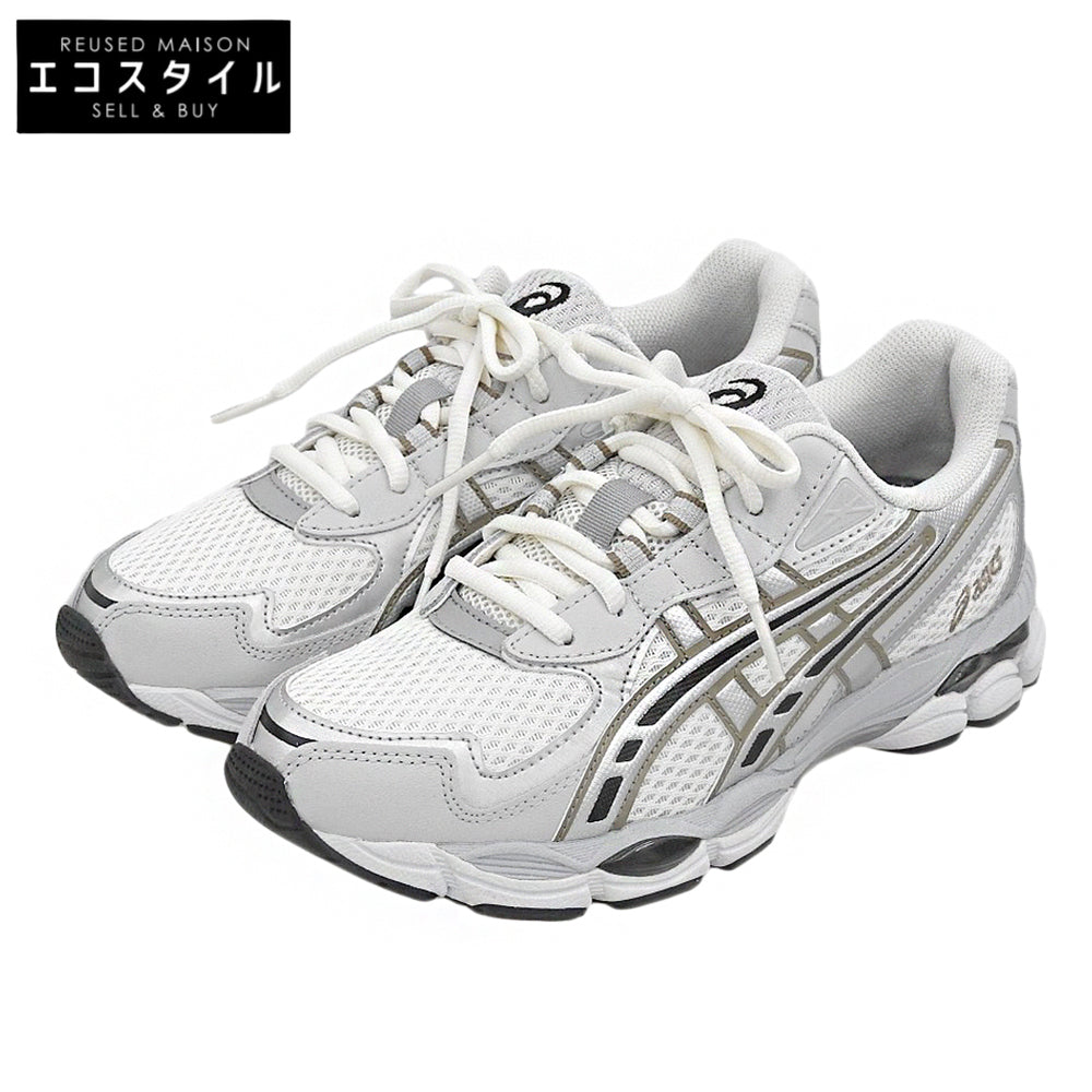 asics アシックス 美品 GEL-NYC 2055 スニーカー シューズ メンズ クリーム/シルバー 25cm 1203A542-100 シューズ