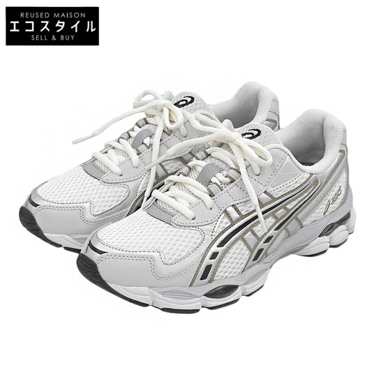 asics アシックス 美品 GEL-NYC 2055 スニーカー シューズ メンズ クリーム/シルバー 25cm 1203A542-100 シューズ