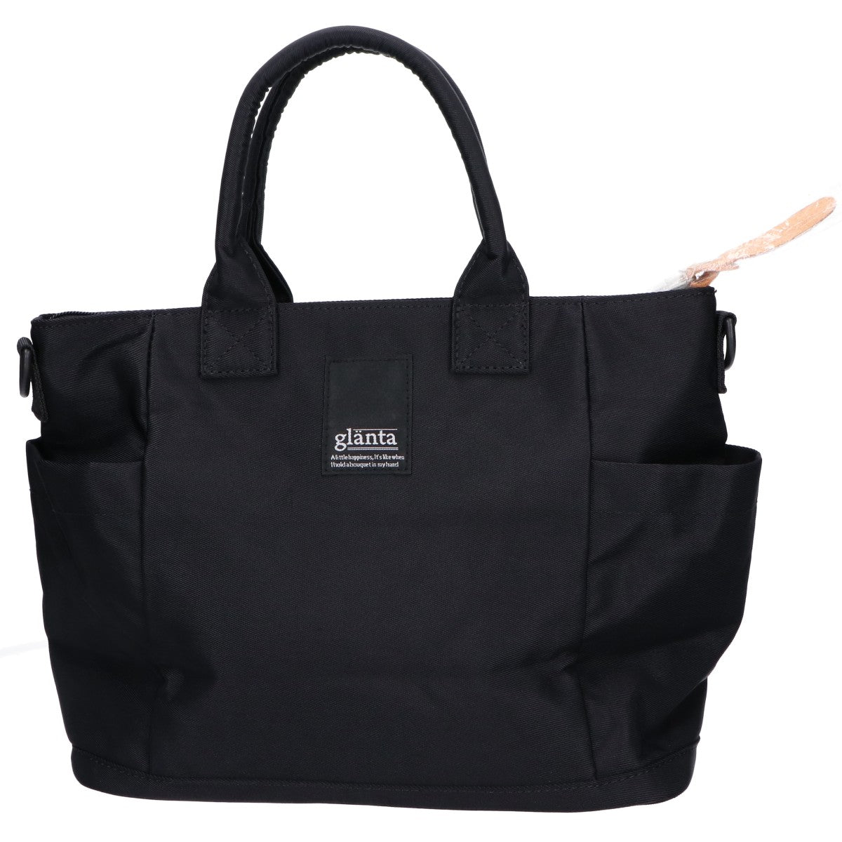 SUPER HAKKA スーパーハッカ 【新品同様】34010353 glanta ドットと花瓶刺繍スクエア 2WAY トートバッグ