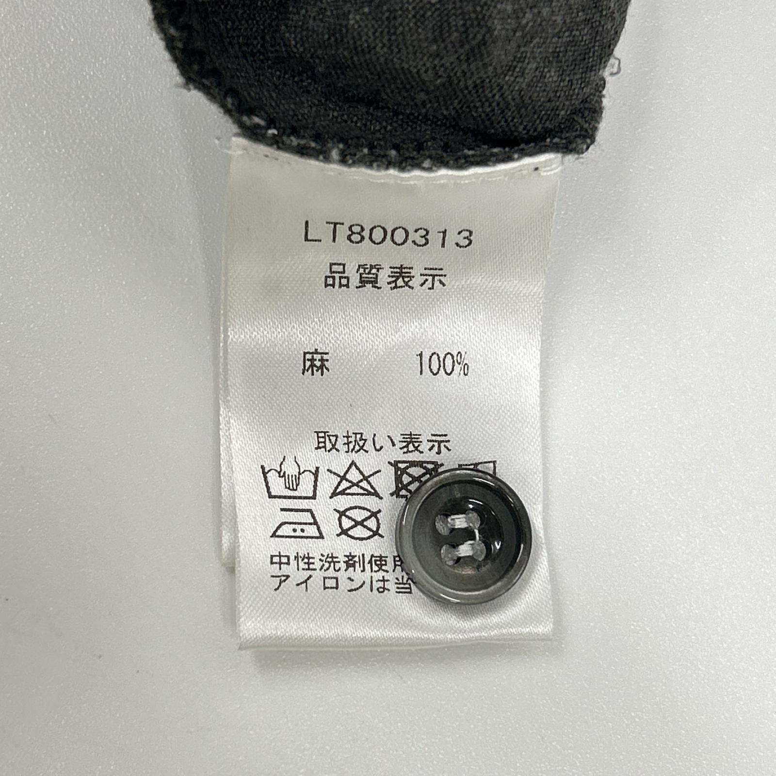 ICHI ANTIQUITES イチアンティークス LT800313 ダークグレー リネン バルーンスリーブ ロングシャツワンピス ワンピース