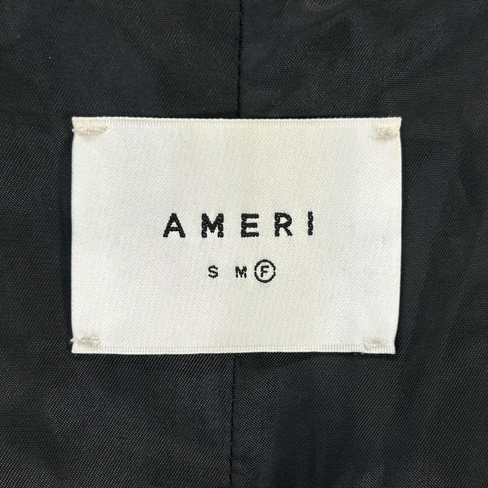 Ameri アメリ Vintage ブラック バルーンスリーブ プリーツ トレンチコート コート