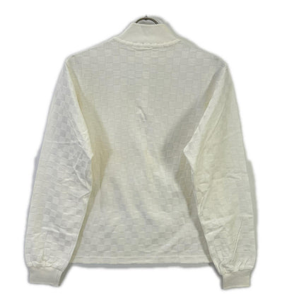 LANVIN SPORT ランバンスポーツ ホワイト K1K2885 市松柄ハイネックポロシャツ トップス