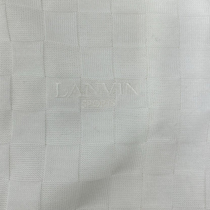 LANVIN SPORT ランバンスポーツ ホワイト K1K2885 市松柄ハイネックポロシャツ トップス