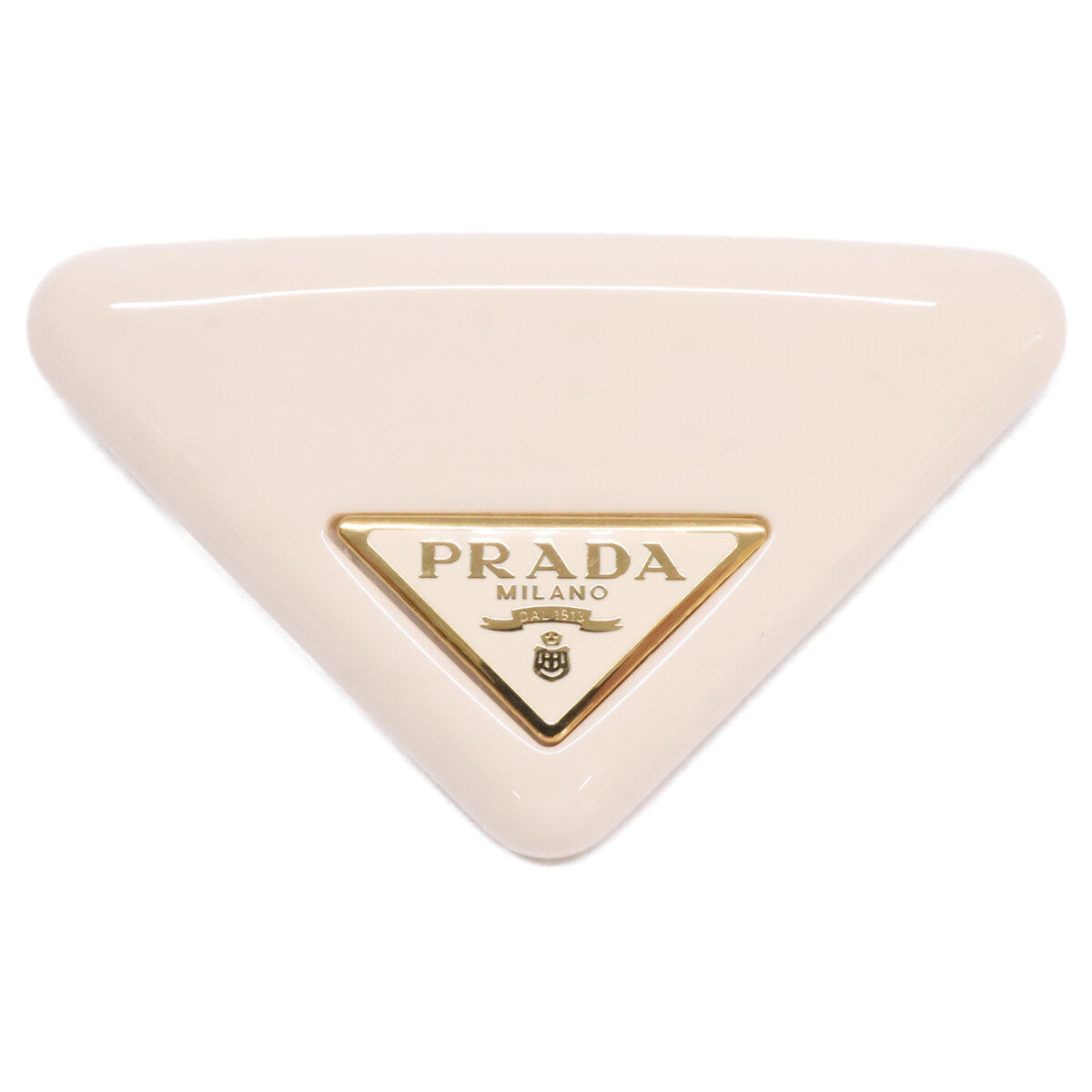PRADA プラダ 【美品】プレックス トライアングル ヘアクリップ ミニバレッタ ヘアアクセサリー