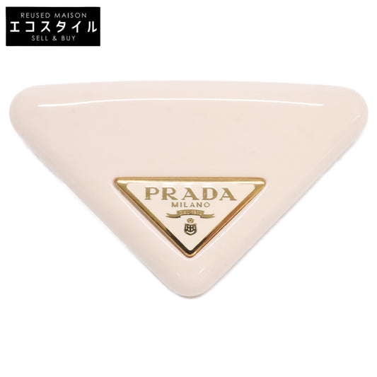 PRADA プラダ 【美品】プレックス トライアングル ヘアクリップ ミニバレッタ ヘアアクセサリー