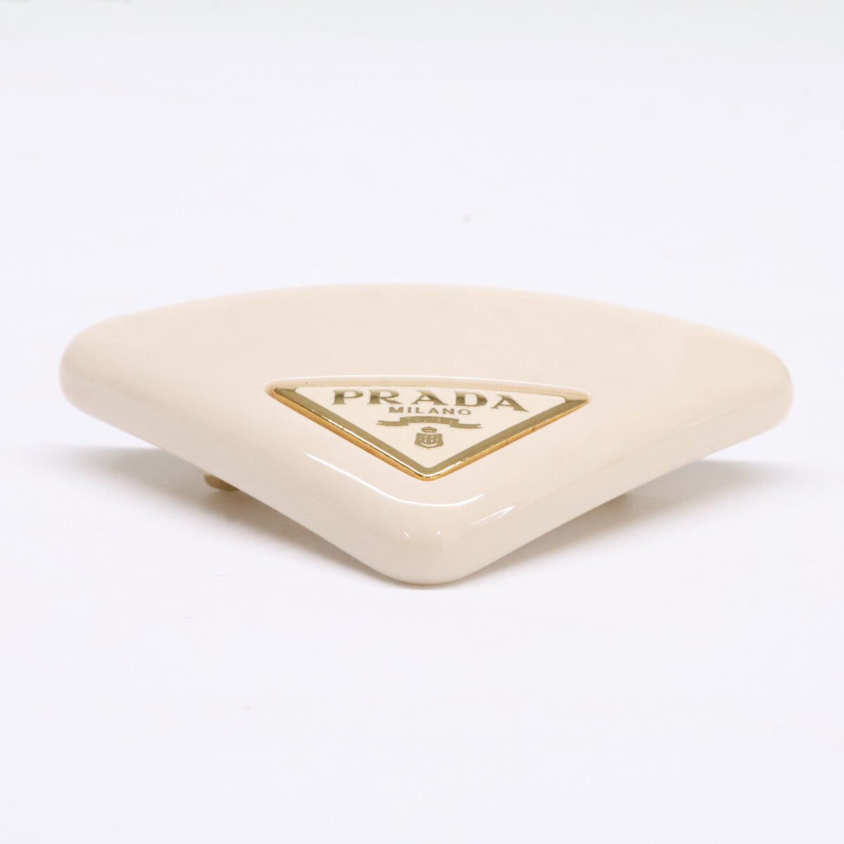 PRADA プラダ 【美品】プレックス トライアングル ヘアクリップ ミニバレッタ ヘアアクセサリー