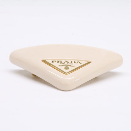 PRADA プラダ 【美品】プレックス トライアングル ヘアクリップ ミニバレッタ ヘアアクセサリー