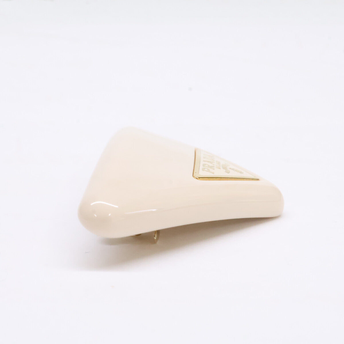 PRADA プラダ 【美品】プレックス トライアングル ヘアクリップ ミニバレッタ ヘアアクセサリー
