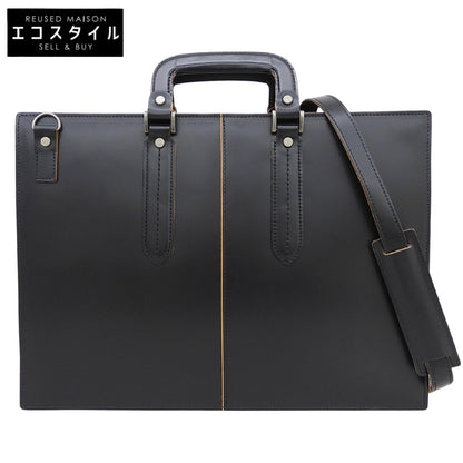 LUGGAGE AOKI 青木鞄 美品 Complex Gardensシリーズ 枯淡 2WAY ブリーフケース ビジネスバッグ メンズ レザー ブラック ビジネスバッグ ブリーフケース