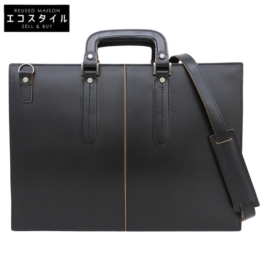 LUGGAGE AOKI 青木鞄 美品 Complex Gardensシリーズ 枯淡 2WAY ブリーフケース ビジネスバッグ メンズ レザー ブラック ビジネスバッグ ブリーフケース