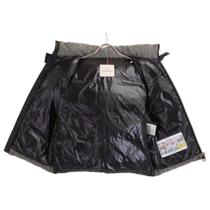 MONCLER モンクレール 【美品】BAKI ヘリンボーン ウール/ナイロン切替 フード付ダウン ベスト