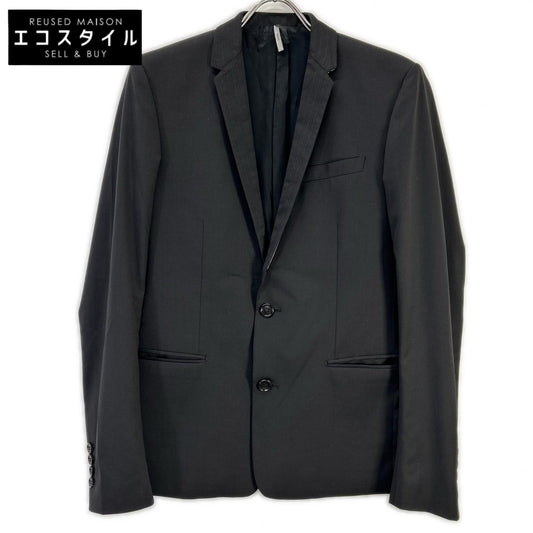 Dior HOMME 363C250A2110 black tailored jacket with contrast stitching