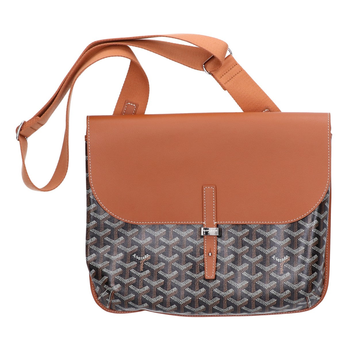 GOYARD ゴヤール カーフレザー x PVC クルシエメッセンジャーバッグ ショルダーバッグ