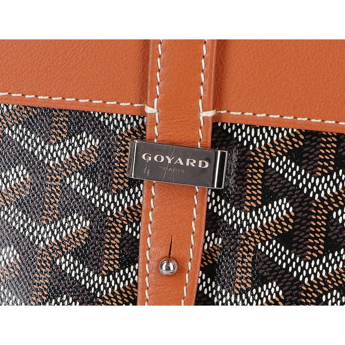 GOYARD ゴヤール カーフレザー x PVC クルシエメッセンジャーバッグ ショルダーバッグ