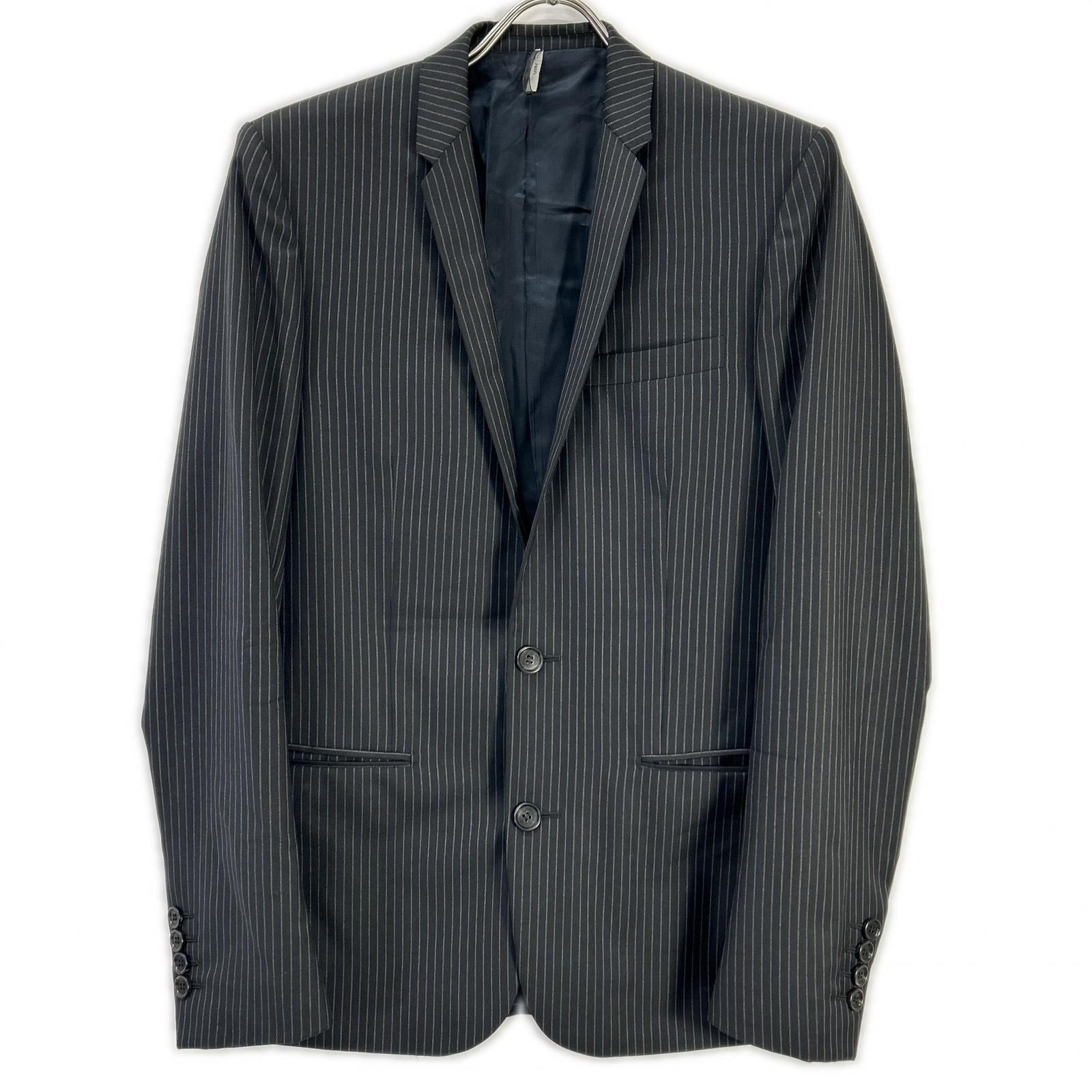 Dior HOMME ディオールオム 123C722A1787 ブラック ウール ピンストライプ テーラードジャケット ジャケット