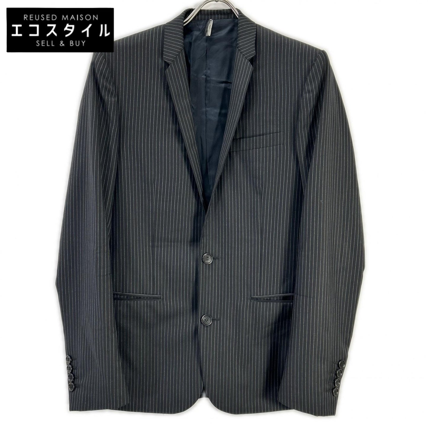 Dior HOMME ディオールオム 123C722A1787 ブラック ウール ピンストライプ テーラードジャケット ジャケット