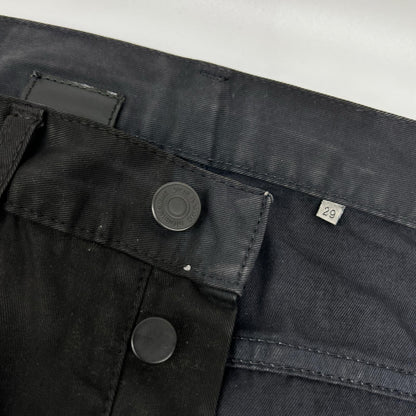 Dior HOMME ディオールオム 08AW クリス期　8H3111080909 ブラック コットン コーティング ストレッチ スキニー パンツ ボトムス