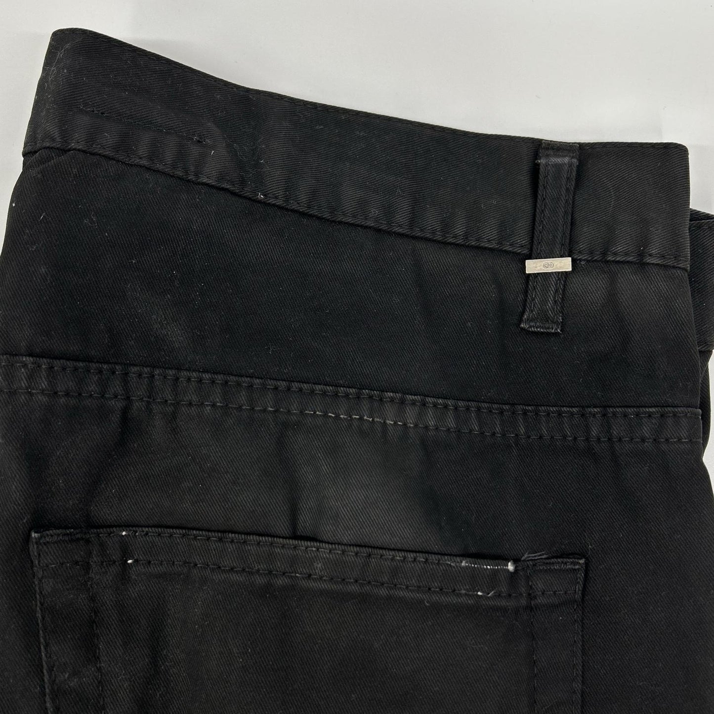 Dior HOMME ディオールオム 08AW クリス期　8H3111080909 ブラック コットン コーティング ストレッチ スキニー パンツ ボトムス