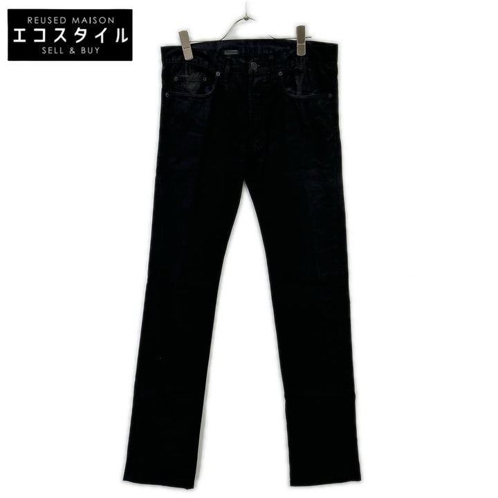 Dior HOMME ディオールオム 08AW クリス期　8H3111080909 ブラック コットン コーティング ストレッチ スキニー パンツ ボトムス