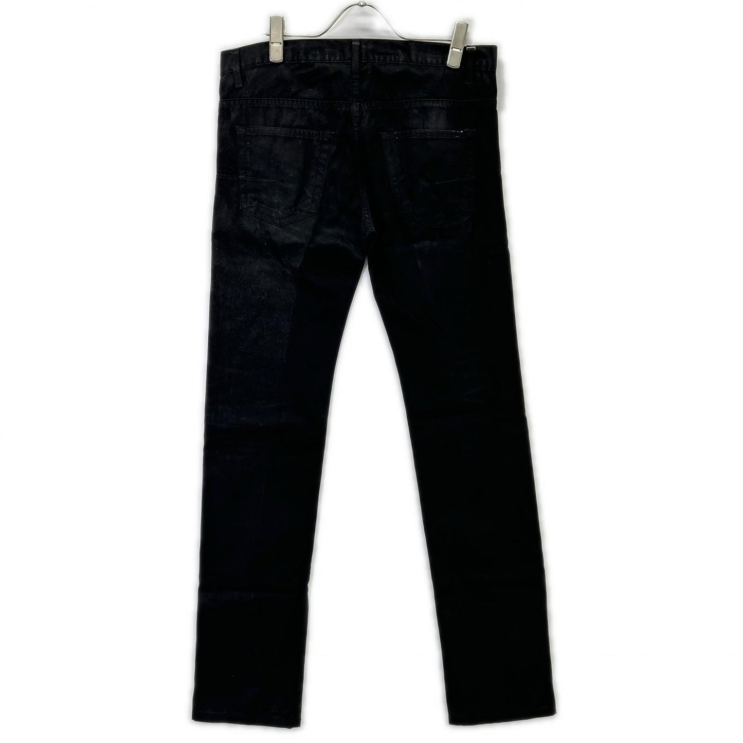 Dior HOMME ディオールオム 08AW クリス期　8H3111080909 ブラック コットン コーティング ストレッチ スキニー パンツ ボトムス